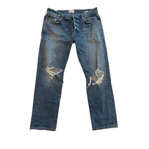 Citizens of Humanity Women’s Emerson Button Fly Cropped Distressed Jeans Size 28